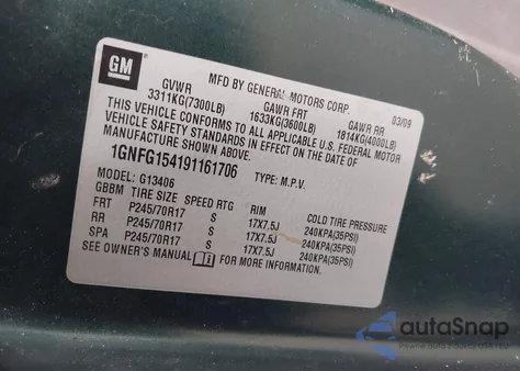 2009 Chevrolet Express 1500 Ls from USA, damaged, VIN 1GNFG154191161706